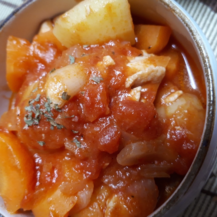 じゃがいもと人参と玉ねぎと鶏むね肉のトマト煮込み レシピ 作り方 By るもちゃん 楽天レシピ じゃがいもと人参と玉ねぎと鶏むね肉のトマト煮込み レシピ 作り方 By るもちゃん 楽天レシピ